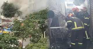 নারায়ণগঞ্জে হকার্স মার্কেটে আগুন; পুড়েছে ৩০ দোকান